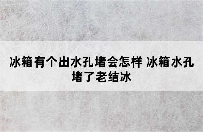 冰箱有个出水孔堵会怎样 冰箱水孔堵了老结冰